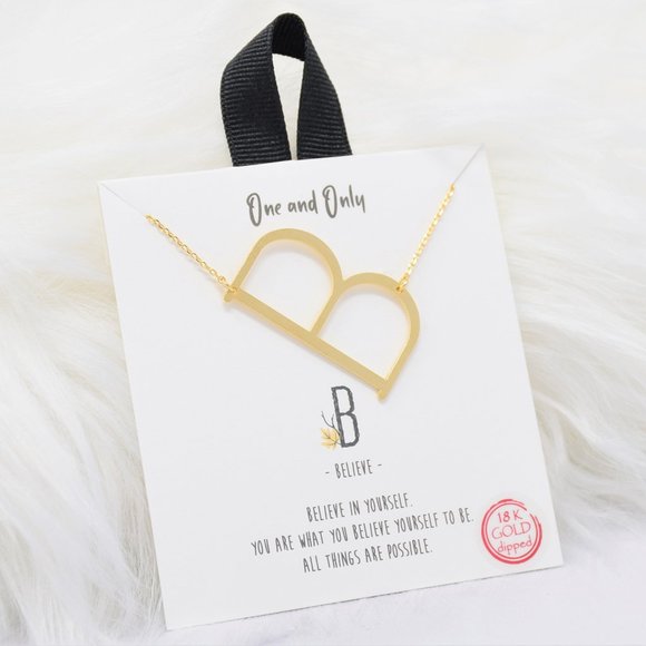 Sideways Initial A One and Only Necklaces - Picture 1 of 6